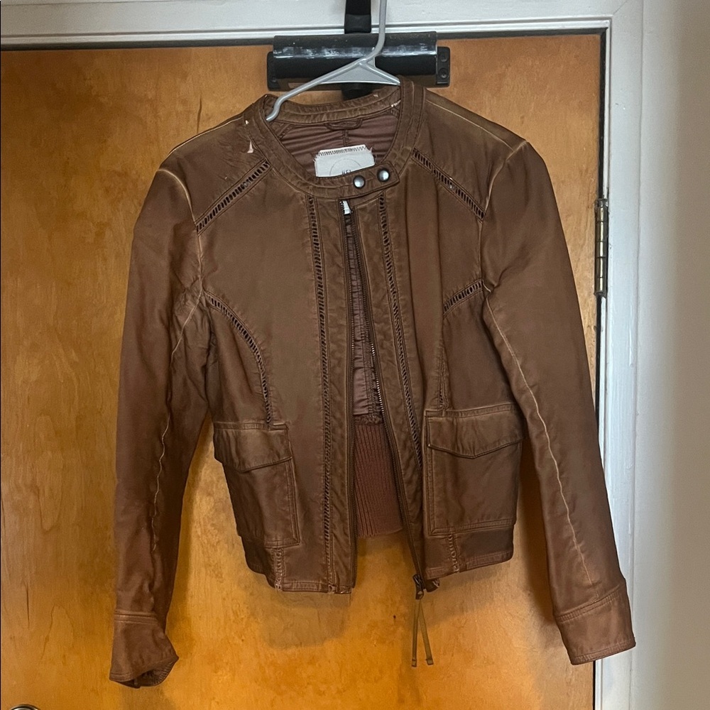 Classic Brown Leather Women's Jacket